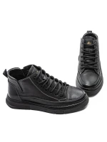 Ghete Barbati din piele naturala M999336 Negru | Advancer » MeiMei.Ro