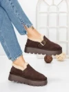 Ghete Dama din piele naturala 5W91 BROWN | PANTOFUL