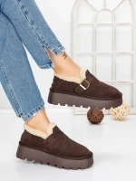 Ghete Dama din piele naturala 5W91 BROWN | PANTOFUL