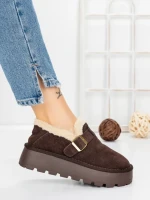 Ghete Dama din piele naturala 5W91 BROWN | PANTOFUL