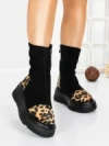 Ghete Dama cu Platforma 5AH58 BLACK | MEI