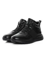 Ghete Barbati din piele naturala 5786 BLACK | ADVANCER