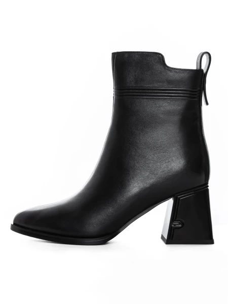 Botine Dama cu toc gros K107-55-B81A Negru » MeiMei.Ro