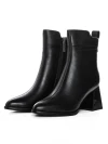 Botine Dama cu toc gros K107-55-B81A Negru Jose Simon