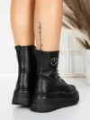 Ghete Dama cu Platforma 5AH59 BLACK | MEI