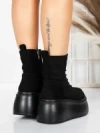 Ghete Dama cu Platforma 56WL11 BLACK | MEI