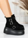 Ghete Dama cu Platforma 56WL13 BLACK | MEI