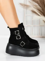 Ghete Dama cu Platforma 56WL13 BLACK | MEI