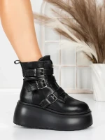 Ghete Dama cu Platforma 56WL13 BLACK | MEI