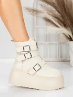Ghete Dama cu Platforma 56WL13 BEIGE | MEI