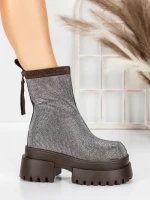 Ghete Dama cu Platforma 5SJN23 BROWN | MEI