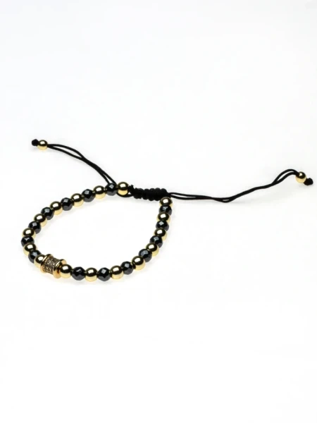 Bratara Unisex BR027 Auriu-Negru | Mei Bratara Unisex BR027 AURIU-NEGRU | MEI