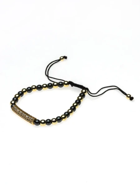 Bratara Unisex BR033 Auriu-Negru | Mei Bratara Unisex BR033 AURIU-NEGRU | MEI