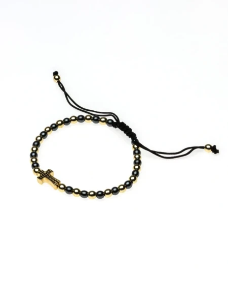 Bratara Unisex BR035 Auriu-Negru | Mei Bratara Unisex BR035 AURIU-NEGRU | MEI