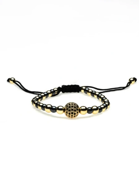 Bratara Unisex BR036 Auriu-Negru | Mei Bratara Unisex BR036 AURIU-NEGRU | MEI