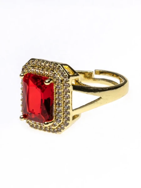 Inel de Dama INL14 Auriu-Rosu | Mei Inel INL14 AURIU-ROSU | MEI