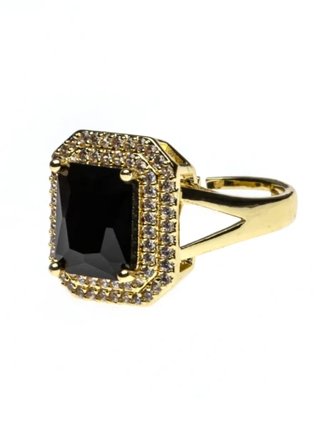 Inel de Dama INL14 Auriu-Negru | Mei Inel INL14 AURIU-NEGRU | MEI