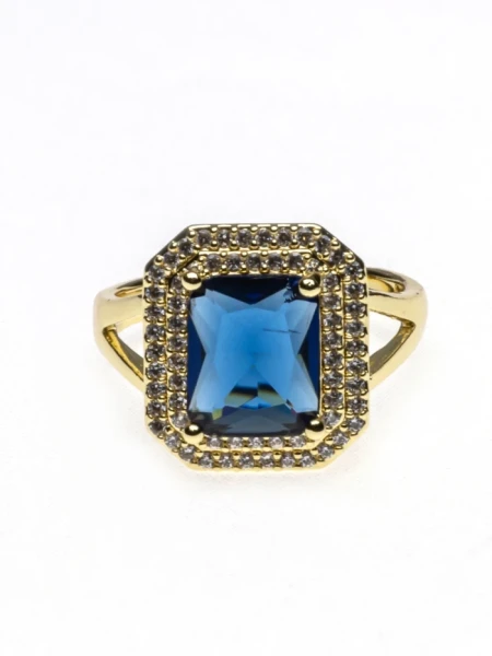 Inel de Dama INL14 Auriu-Albastru | Mei Inel INL14 AURIU-ALBASTRU | MEI