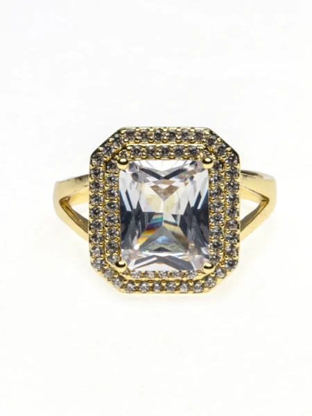 Inel de Dama INL14 Auriu-Alb | Mei Inel INL14 AURIU-ALB | MEI