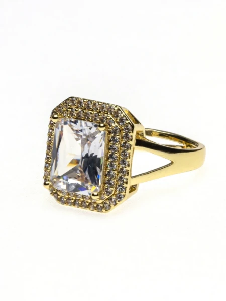 Inel de Dama INL14 Auriu-Alb | Mei Inel INL14 AURIU-ALB | MEI