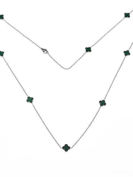 Colier de Dama YP-39 Argintiu-Verde | Mei Colier de Dama YP-39 Argintiu-Verde | Mei » MeiMei.Ro