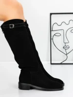 Cizme Dama din piele naturala 52AD6 BLACK | PANTOFUL