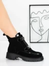 Ghete Dama din piele naturala 52AD7 BLACK | PANTOFUL