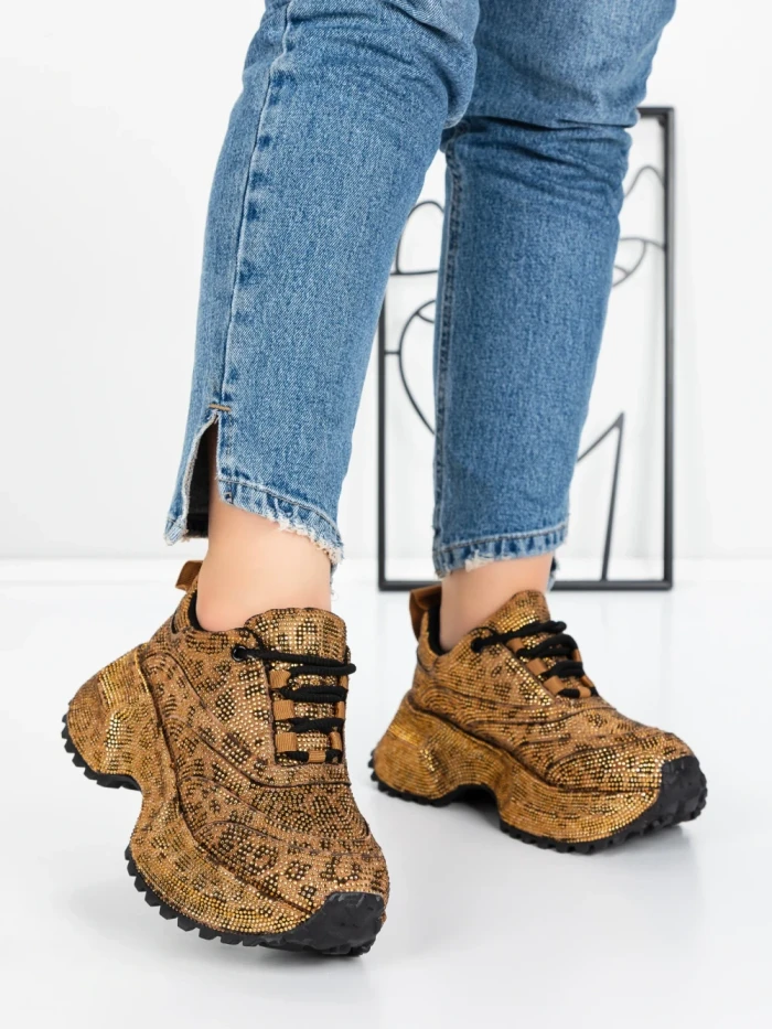 Pantofi Sport Dama cu Platforma 5WL93 LEOPARD PRINT | MEI
