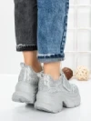 Pantofi Sport Dama cu Platforma 1A05 SILVER | MEI