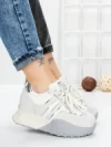 Pantofi Sport Dama cu Platforma 3A1-1 WHITE | MEI