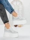 Pantofi Sport Dama cu Platforma 3592-1 WHITE | MEI