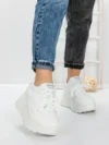 Pantofi Sport Dama cu Platforma 3570 WHITE | MEI