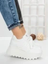 Pantofi Sport Dama cu Platforma 3570 WHITE | MEI