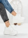 Pantofi Sport Dama cu Platforma 3570 WHITE | MEI