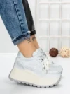 Pantofi Sport Dama cu Platforma 3570 SILVER | MEI