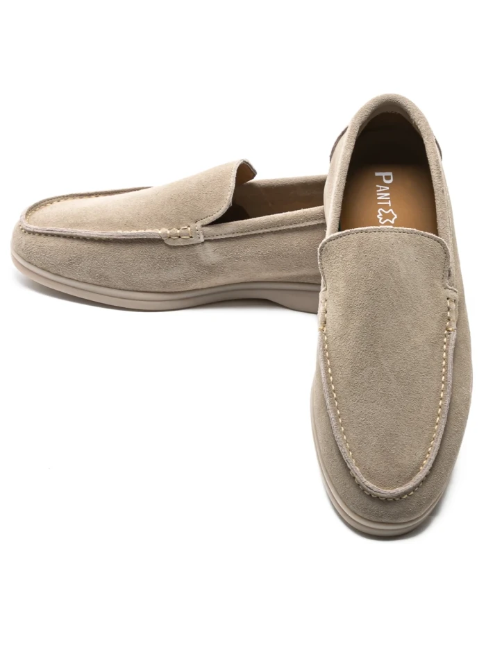 Mocasini Barbati din piele naturala 5NXE58 LIGHT COFFEE | PANTOFUL