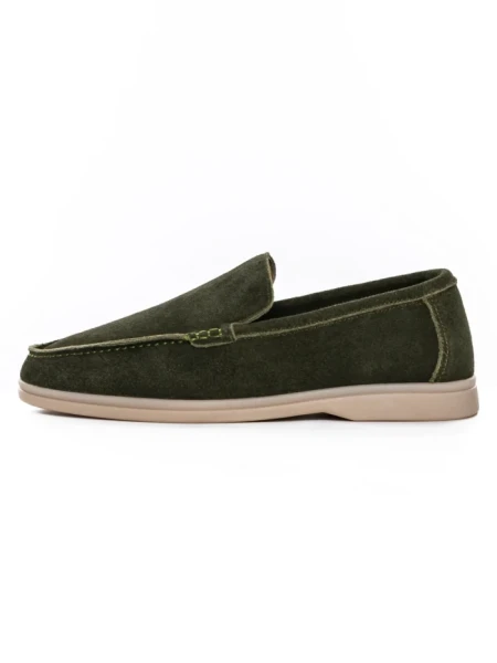 Mocasini Barbati din piele naturala 5NXE58 GREEN | PANTOFUL