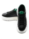 Pantofi Sport Barbati din piele naturala 5302 BLACK-GREEN | ADVANCER