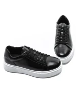 Pantofi Sport Barbati din piele naturala A921-1X BLACK | ADVANCER
