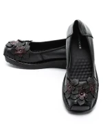 Balerini Dama din piele naturala F166 BLACK | ADVANCER