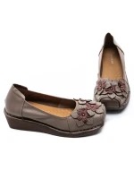 Balerini Dama din piele naturala F166 APRICOT | ADVANCER