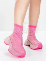 Pantofi Sport Dama cu Platforma 5WL110 ROSEO | MEI