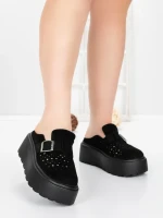 Papuci Dama cu Platforma 5WL113 BLACK | MEI