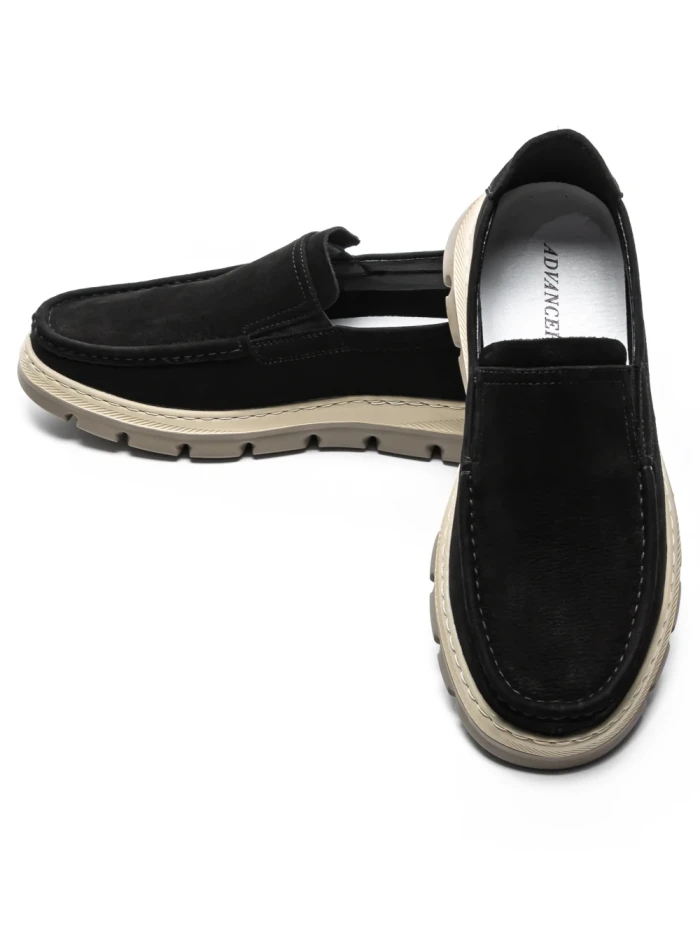 Mocasini Barbati din piele naturala 8063 BLACK | ADVANCER