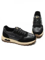 Pantofi Sport Barbati din piele naturala 12-179 BLACK | ADVANCER