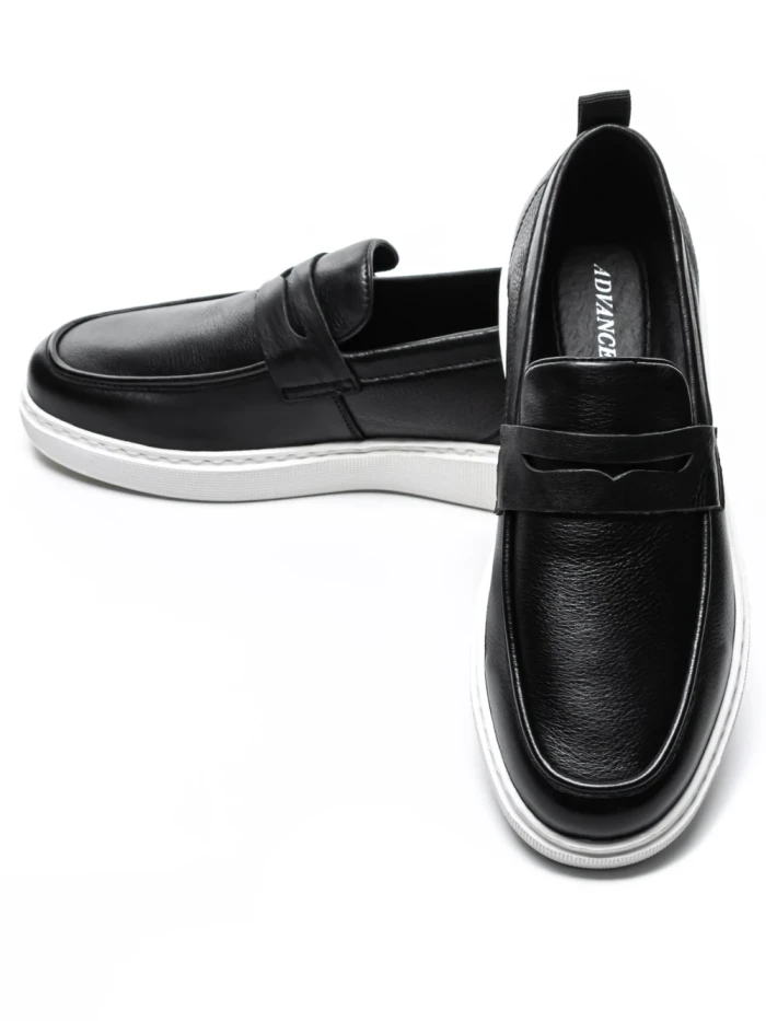 Pantofi Casual Barbati din piele naturala 12-187 BLACK | ADVANCER
