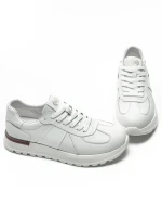 Pantofi Sport Barbati din piele naturala 12-186 WHITE | ADVANCER