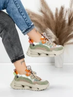 Pantofi Sport Dama din piele naturala 36868-1 GREEN | ADVANCER