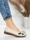 Balerini Dama din piele naturala 1817-6 CREAM | ADVANCER