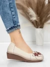Balerini Dama din piele naturala F166 CREAM | ADVANCER